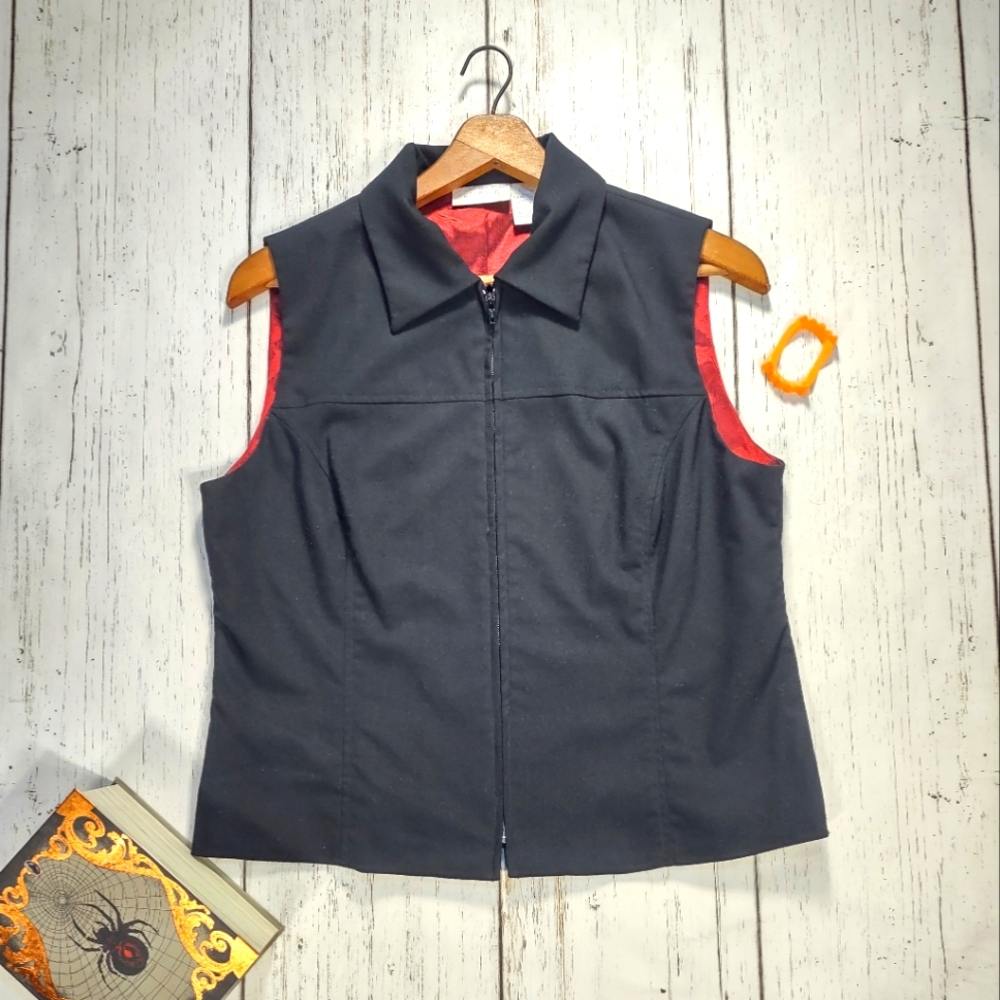 Worthington Stretch Zipper Front Suit Vest